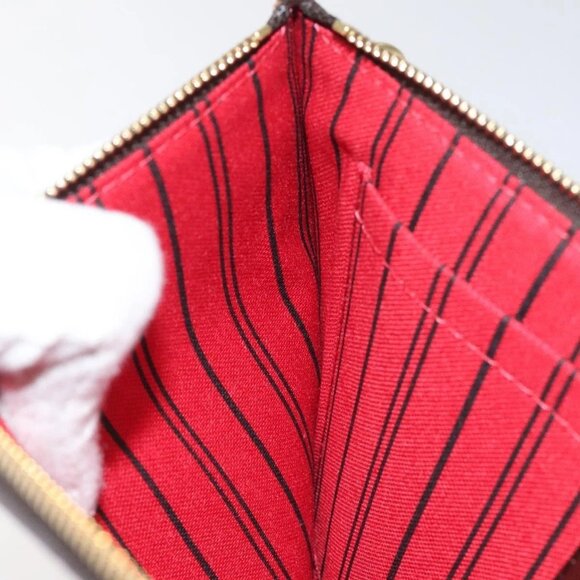 LOUIS VUITTON Damier Ebene Neverfull MM Pouch Accessory Pouch LV - Picture 14 of 16